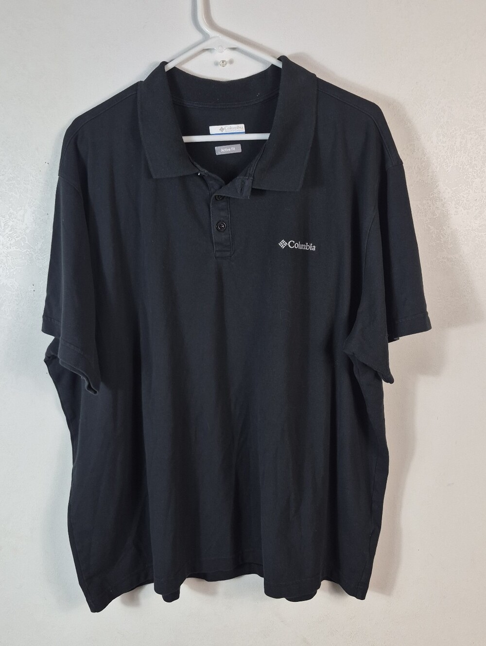 Columbia Men's Active Fit Polo Shirt Black Short Sleeve